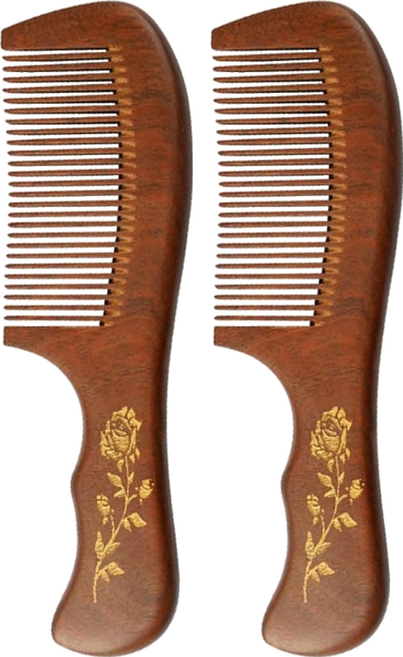 BEAUTY DISPLAY 美得像專櫃 長柄檀木梳, 單一顏色, 2支