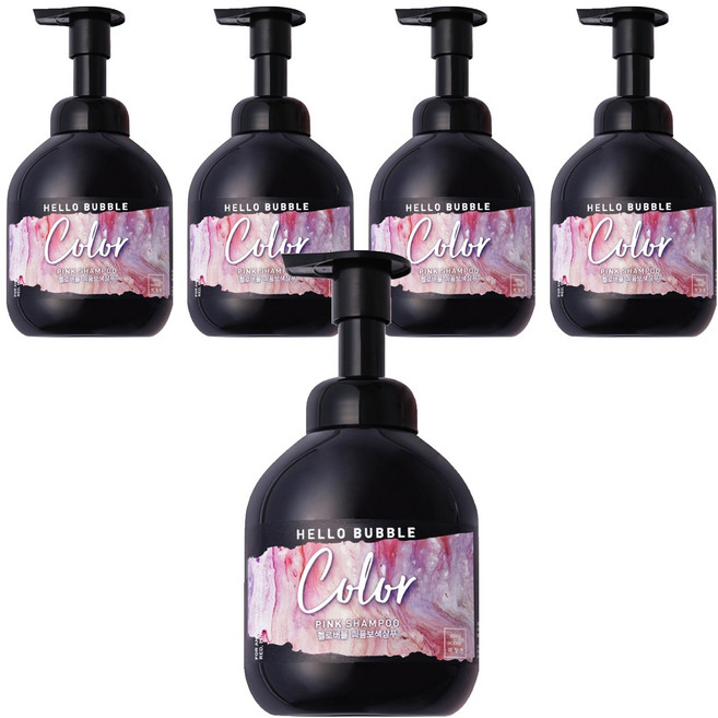 mise en scene 魅尚萱 Hello Bubble Color Pink補色洗髮精 英國梨與小蒼蘭香, 400ml, 5瓶