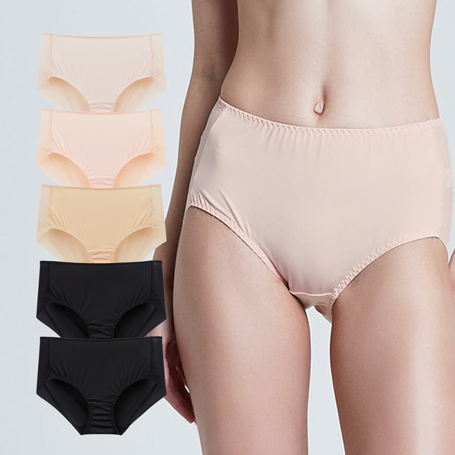 보디가드 여성용 심플 맥시 노라인 헴팬티 5매입