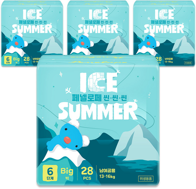 페넬로페 아이스 썸머 팬티기저귀 남여공용, 6단계, 112매