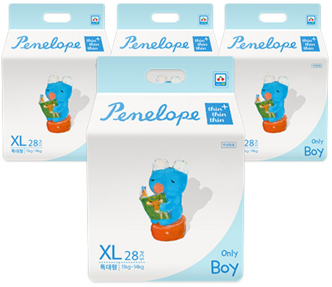 페넬로페 씬씬씬 플러스 팬티기저귀 남아용, 5단계, 112매