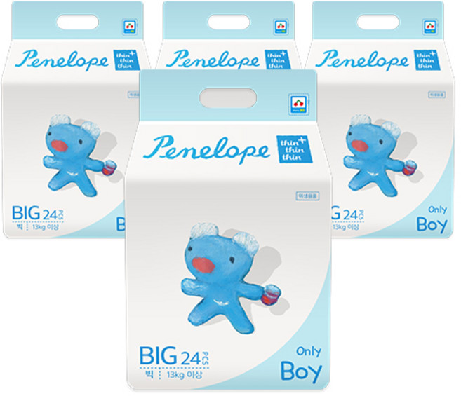 페넬로페 씬씬씬 플러스 팬티기저귀 남아용, 6단계, 96매