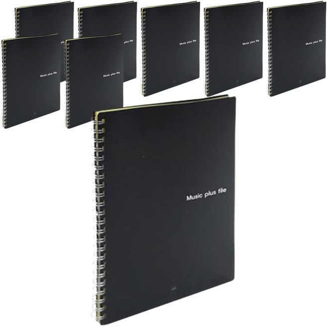 드림 뮤직플러스 클리어화일 30매 ver2, 검정, 8개