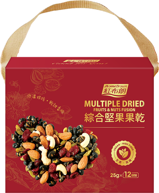 HomeBrown 紅布朗 綜合堅果果乾禮盒 300g, 1盒