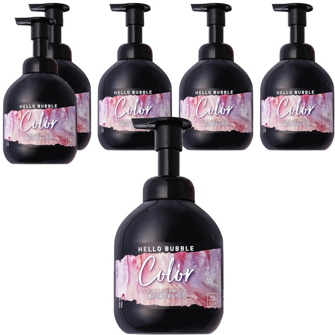 mise en scene 魅尚萱 Hello Bubble Color Pink補色洗髮精 英國梨與小蒼蘭香, 400ml, 6瓶