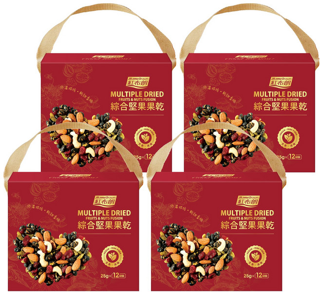 HomeBrown 紅布朗 綜合堅果果乾禮盒 300g, 4盒