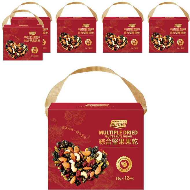 HomeBrown 紅布朗 綜合堅果果乾禮盒 300g, 6盒