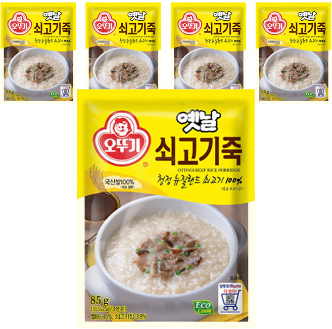 오뚜기 옛날 쇠고기죽, 85g, 5개