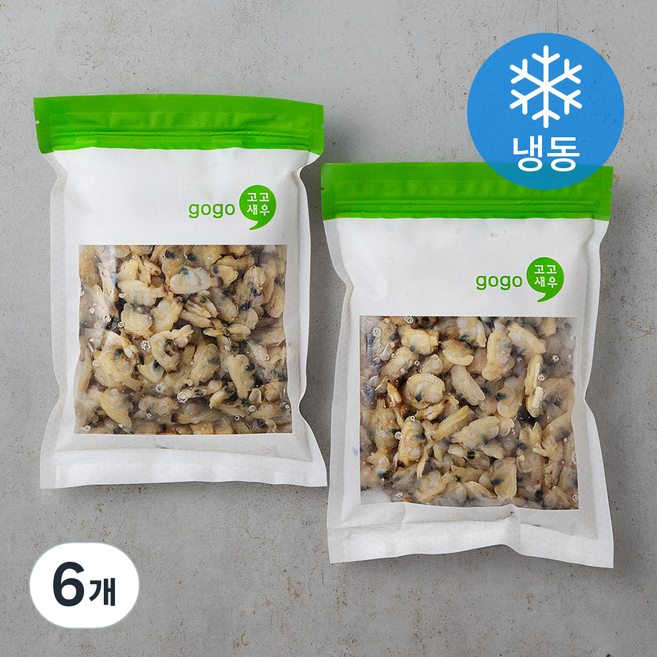 고고새우 바지락살 (냉동), 500g, 6개