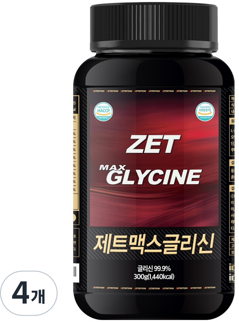 ZETRITION Z-Max 甘胺酸, 4個, 300g