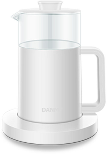 단미 무선 보온 유리 전기 티포트, DA-KET01(화이트)