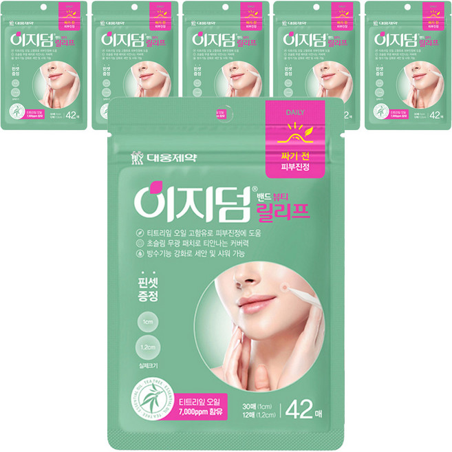 이지덤 밴드 뷰티 릴리프 스팟패치, 42개입, 6개