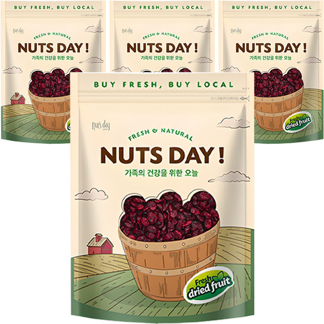 넛츠데이 건크랜베리, 600g, 4개
