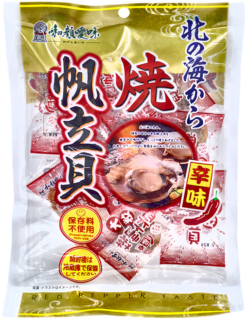 一榮 和顏愛味 辣味帆立貝, 90g, 1袋