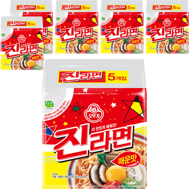 오뚜기 진라면 매운맛 120g, 30개
