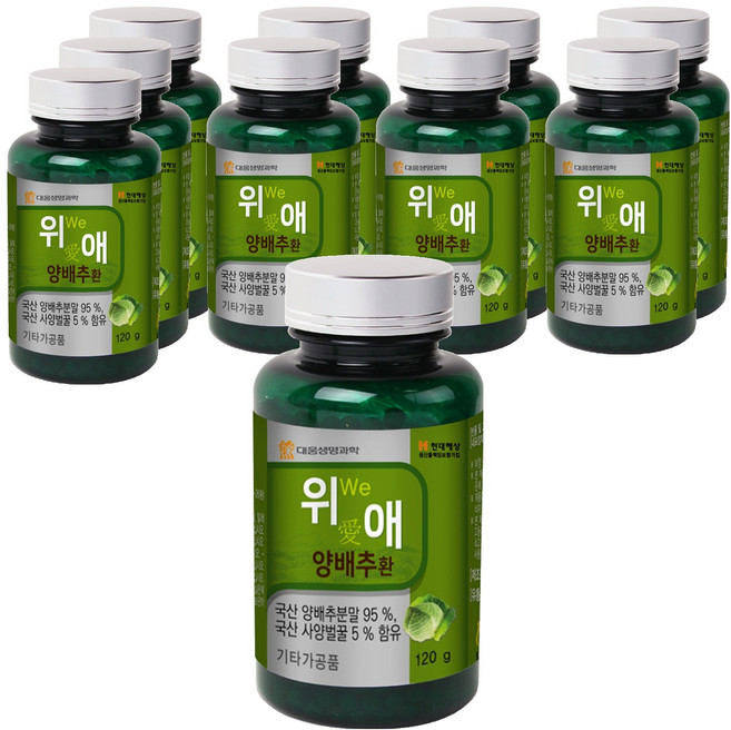 대웅생명과학 위 애 양배추환, 120g, 10개