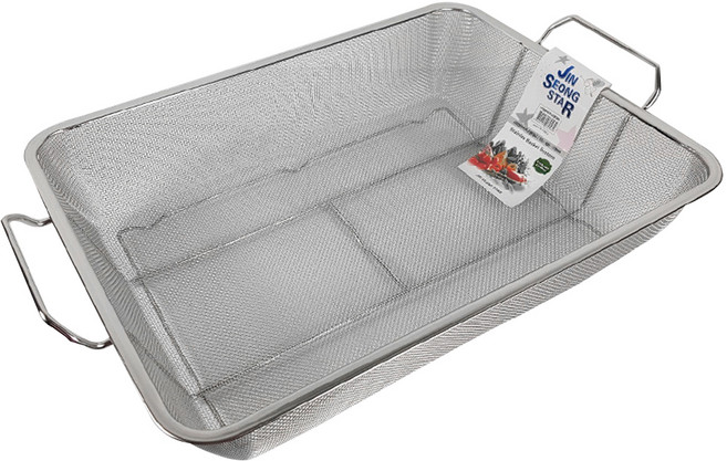 진성스타 스텐 사각 양수 바구니 A형 고운망, 1개