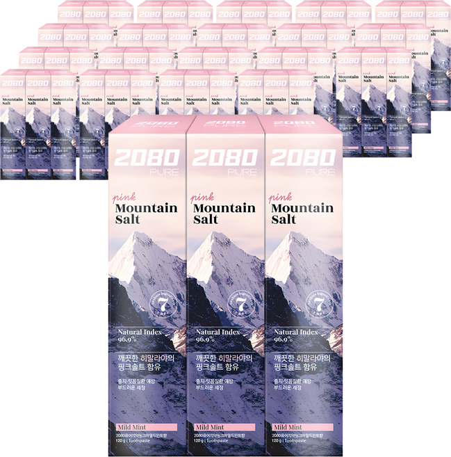 2080 퓨어치약 핑크마일드민트향, 120g, 60개