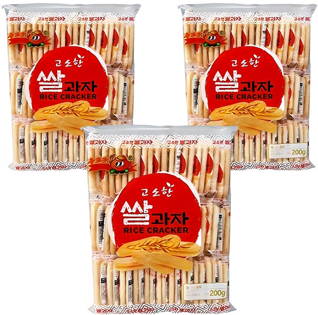 고소한 쌀과자, 200g, 3개