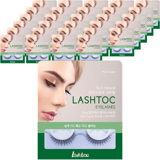 래쉬톡 쇼핑엔티 홈쇼핑 원터치 속눈썹, 내추럴, 30개