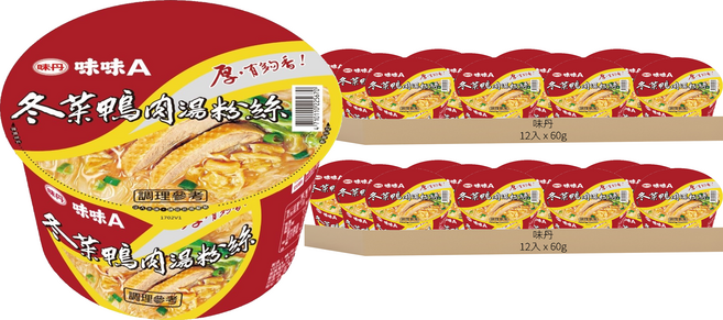 味丹 味味A 冬菜鴨肉湯粉絲, 24入