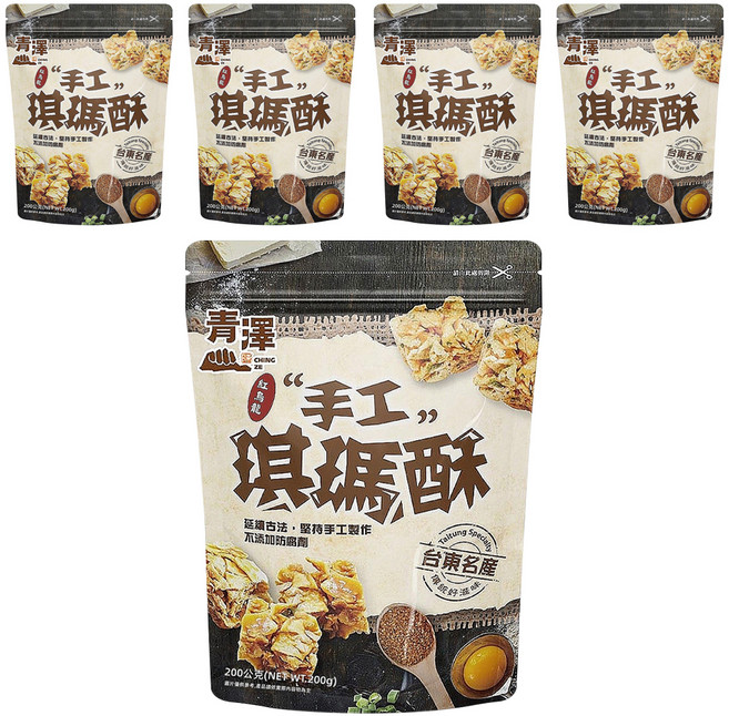 青澤 琪瑪酥 紅烏龍口味, 200g, 5個