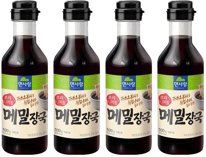 면사랑 프리미엄 메밀장국, 500g, 4개