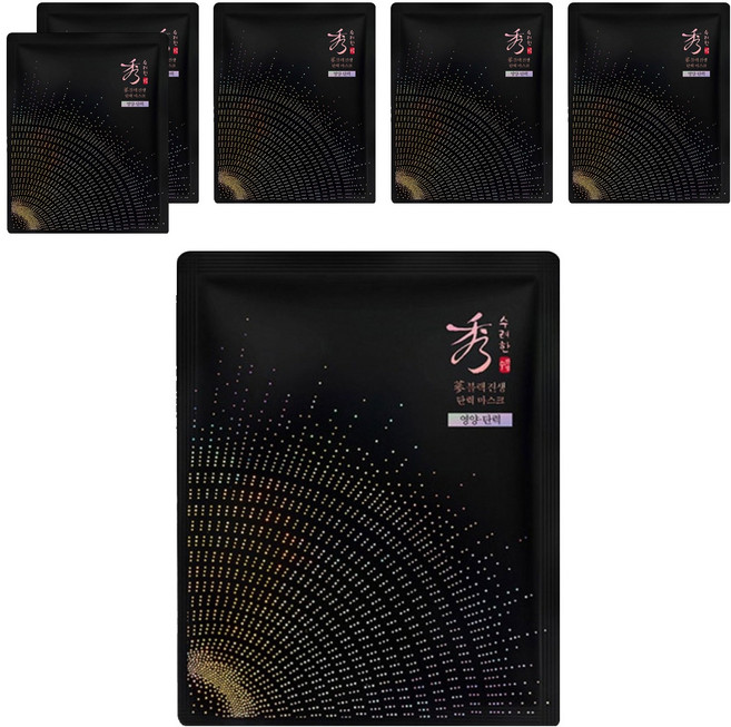 수려한 블랙 진생 탄력 마스크 33ml, 1개입, 6개