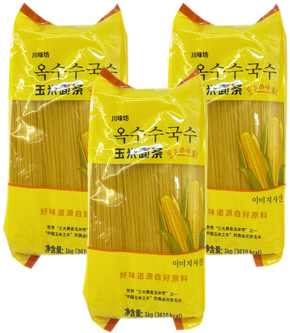천미방 이명기 옥수수 국수, 1kg, 3개