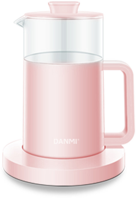 단미 무선 보온 유리 전기 티포트, DA-KET01(핑크)