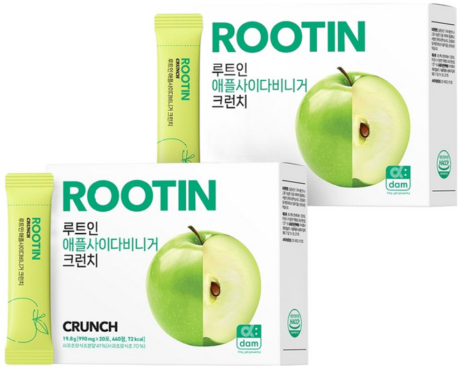 루트인 애플사이다비니거 크런치 20p, 19.8g, 2개