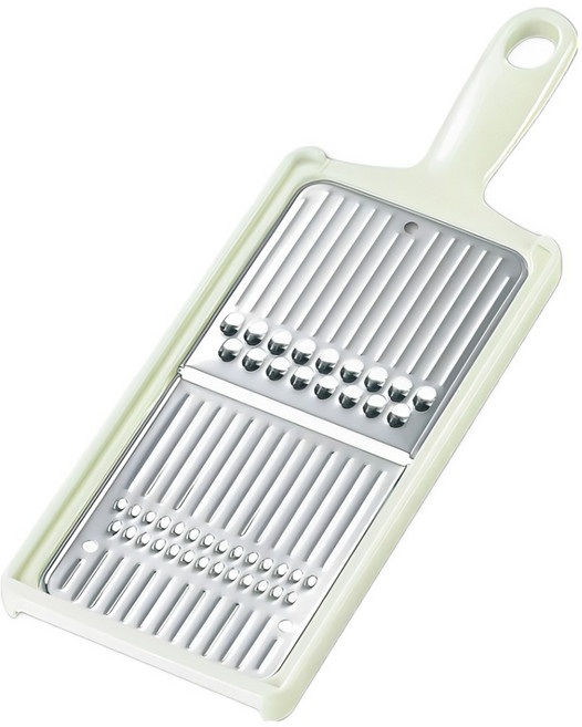 SHIMOMURA 下村 AJIWAI KG 趣味食房 日本不銹鋼蔬菜刨絲器, 白色, 1個