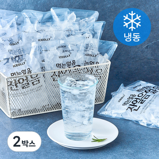 아이스올리 먹는 잔얼음 40개입 (냉동), 2박스, 7200g