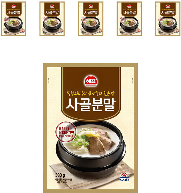 해표 사골분말, 500g, 6개
