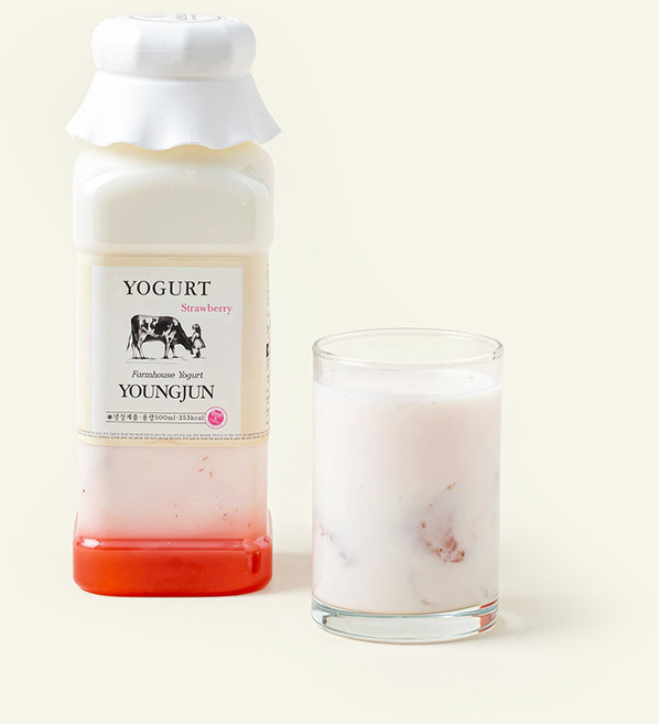 영준목장 수제 요거트 딸기, 500ml, 1개