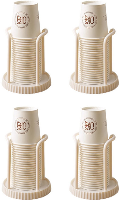 해피무드 테이블 일회용 종이컵 홀더 스탠드형, 화이트