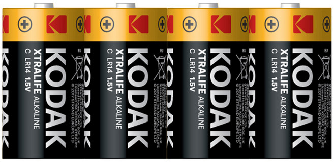 코닥 알카라인 C형 건전지 벌크형, 4개입, 1개