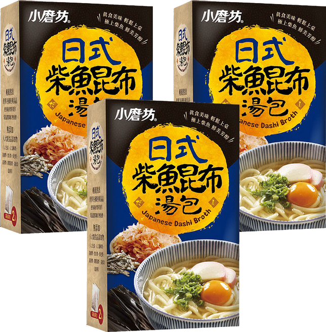 小磨坊 日式柴魚昆布湯包, 16g, 3盒