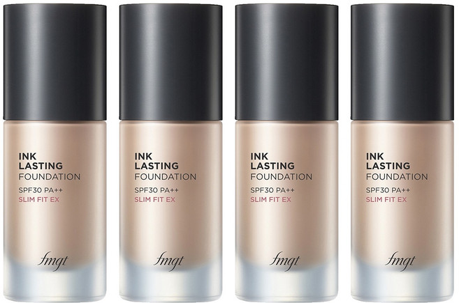 fmgt 잉크래스팅 리퀴드 파운데이션 슬림핏 이엑스 30ml, V203 내추럴베이지, 4개