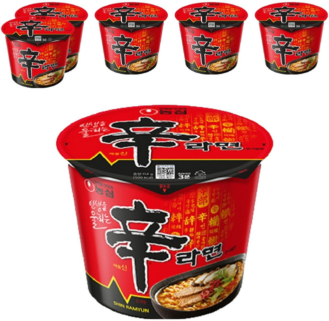 신라면 큰사발면 114g, 6개
