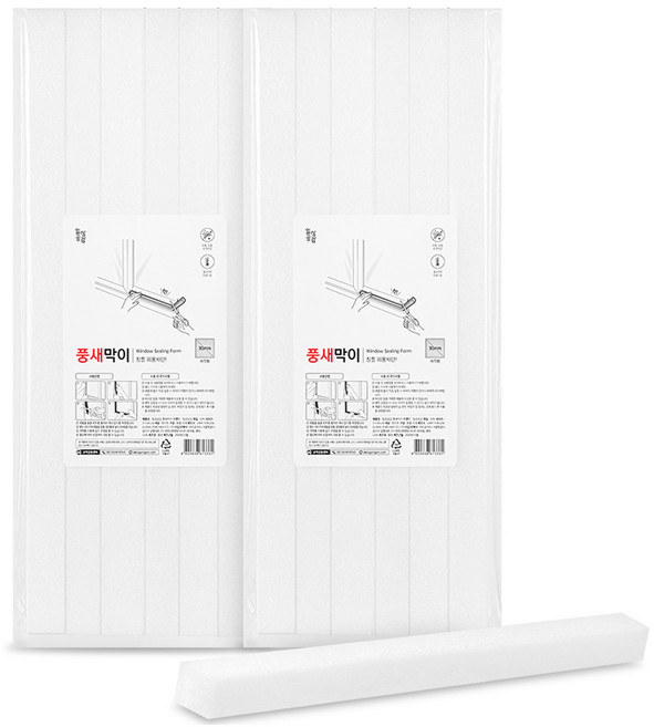 일상공감 풍새막이 사각형 30mm 12p, 2개