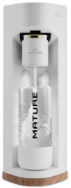 MATURE 美萃 Luxury440系列氣泡水機 + 氣瓶 2個 + 寶特瓶 1L + 寶特瓶 500ml 木樺白 680g, Luxury440-W
