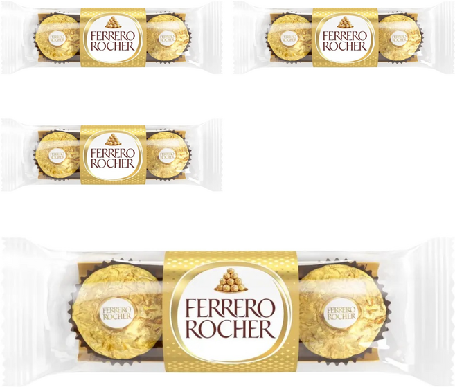 FERRERO ROCHER 金莎 巧克力 3顆, 37.5g, 4條