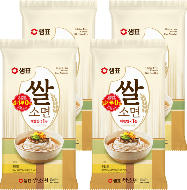 샘표 쌀 소면, 800g, 4개