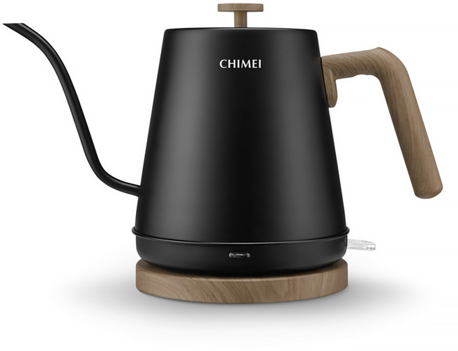 CHIMEI 奇美家電 木紋手沖細口快煮壺 KT-08L022 流線型壺嘴 304不鏽鋼材質, 1個