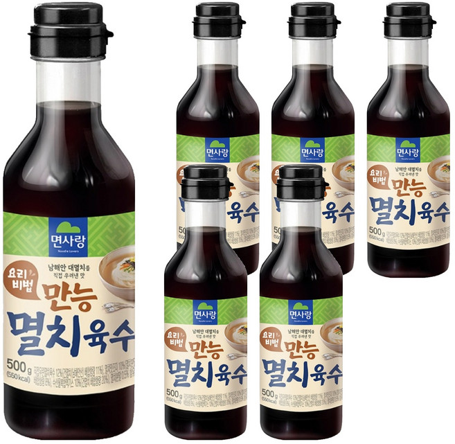 면사랑 요리비법 만능 멸치육수, 500ml, 6개