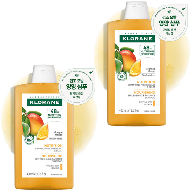 클로란 망고버터 건성 모발 샴푸, 400ml, 2개