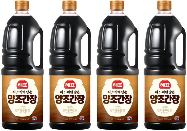 해표 양조간장, 1.8L, 4개