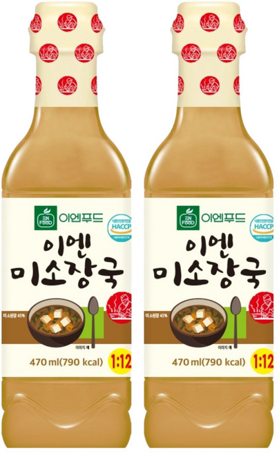 이엔푸드 이엔미소장국, 470ml, 2개