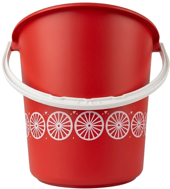 CHUANG YING 創贏 印花水桶, 紅色 + 白色, 特大, 1個